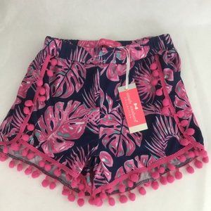 Simply Southern Youth NWT Tropical Pom Pom Shorts